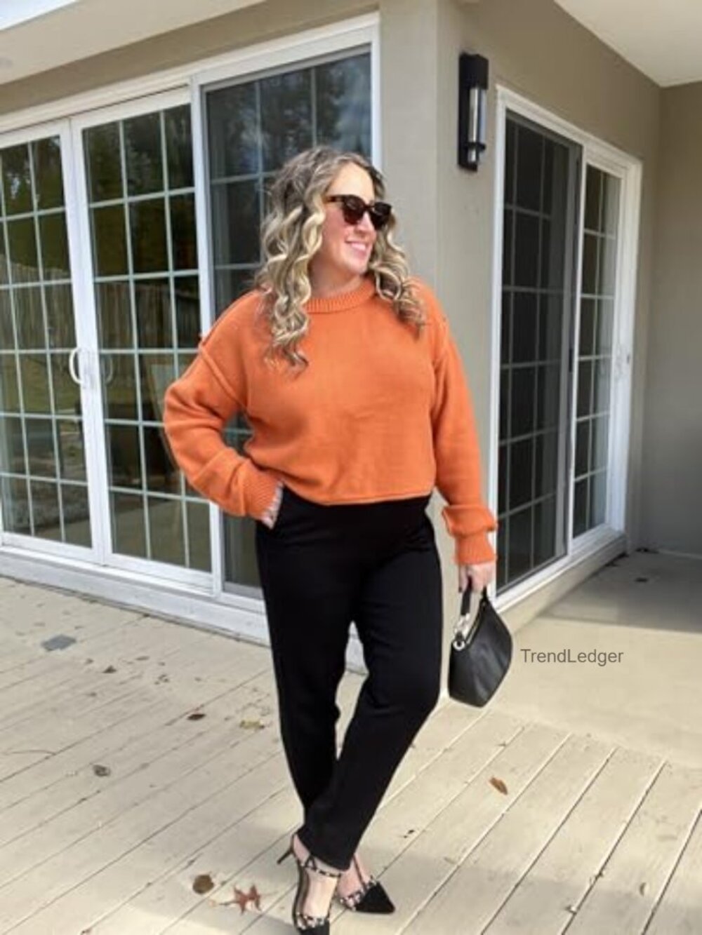 High Waisted Pull On Dress Pants with Pockets Stretchy Work Trousers - Picture 3 of 7